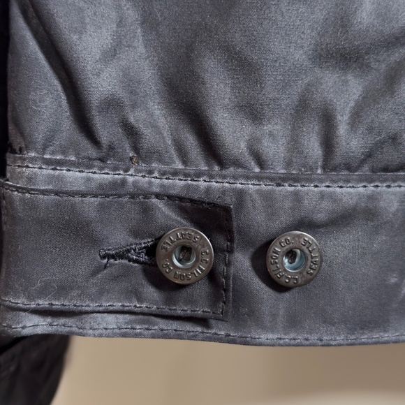 Filson Short Lined Cruiser Jacket - Black/Dark Green (Waxed Cloth) Soy Wax inc. - Picture 8 of 10